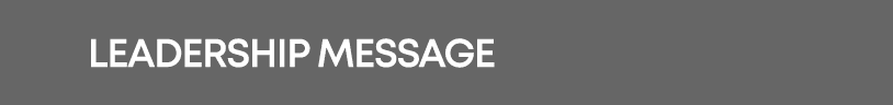 Leadership message