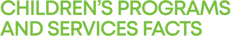 children’s programs and Services facts