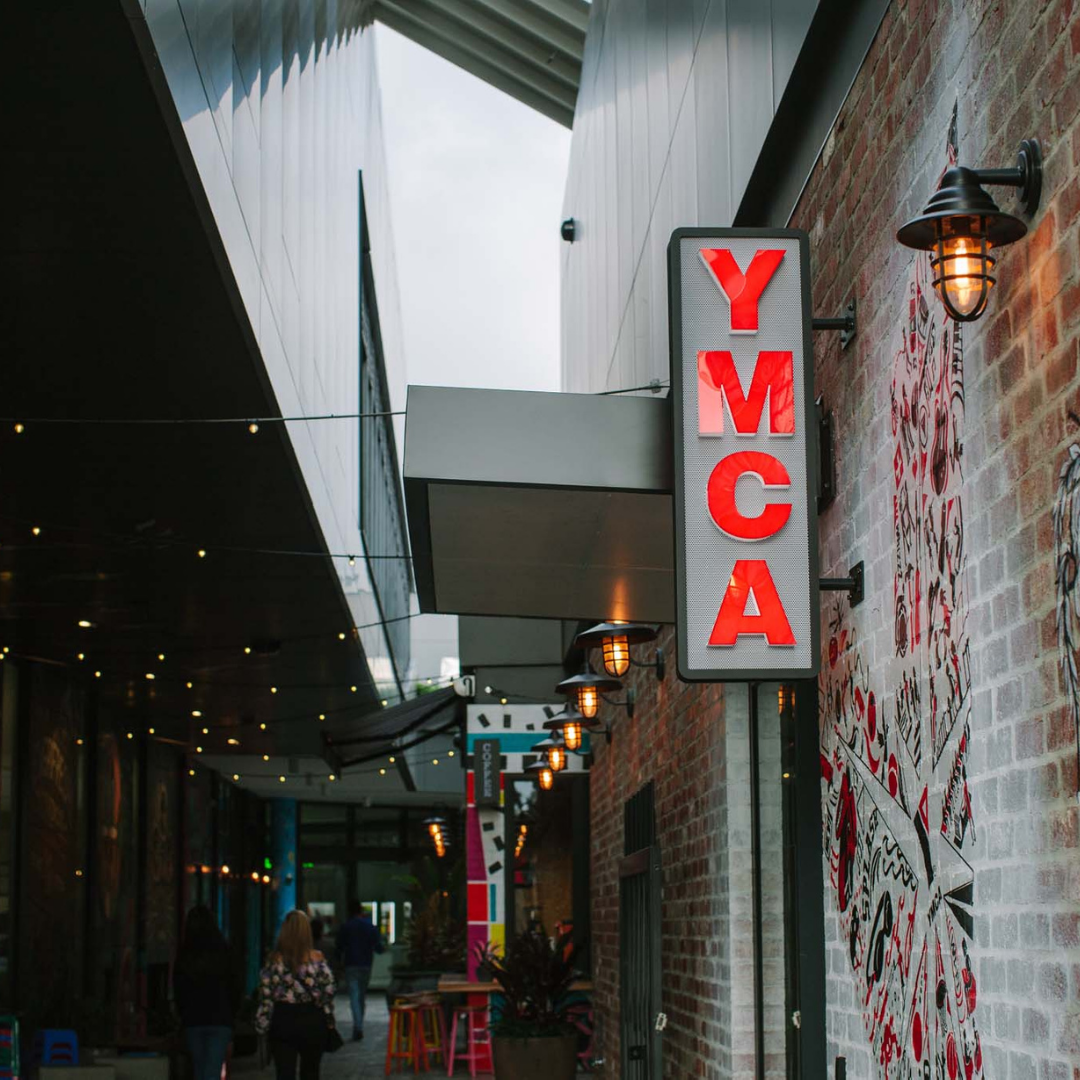 View of the laneway with the YMCA entrance